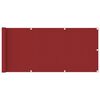 vidaXL バルコニースクリーン 75x400cm 高密度ポリエチレン レッド