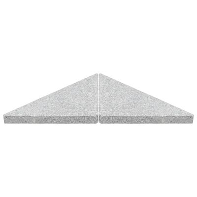 vidaXL パラソル重り土台プレート グレー 花こう岩製 三角形 15kg