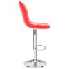 vidaXL バースツール レッド 合成皮革製