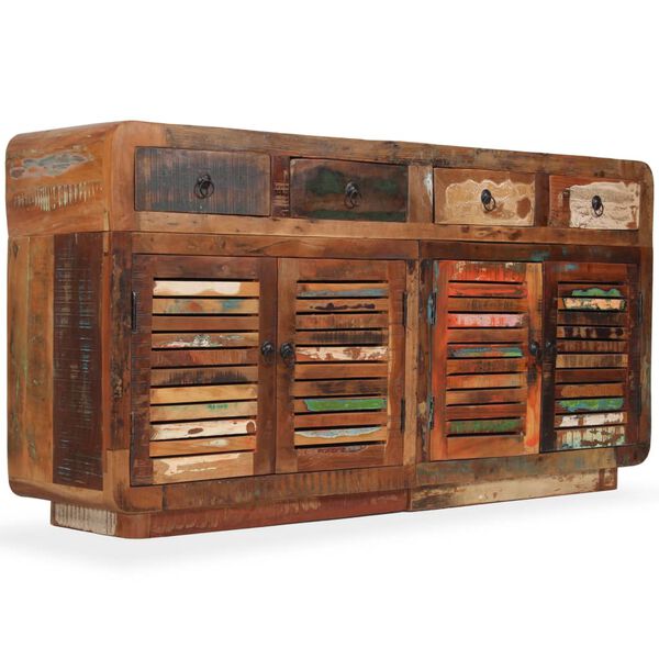 vidaXL サイドボード 無垢の再生木材 150x35x75cm