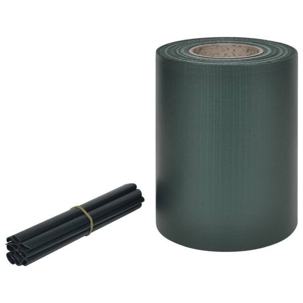 vidaXL ガーデンプライバシースクリーン PVC製 70x0.19m グリーン