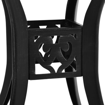 vidaXL ガーデンテーブル 78x78x72cm アルミ鋳物 ブラック