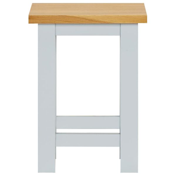 vidaXL エンドテーブル 27x24x37cm オーク無垢材