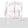 vidaXL フェンスゲート Emmen スパイク付き スチール製 104x109,5 cm ブラック