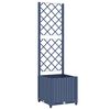 vidaXL ガーデンプランター トレリス付き ブルーグレー 40x40x136 cm PP