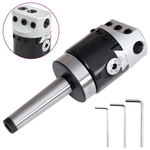 vidaXL ボーリングヘッド 50mm 旋削用MT2ボーリングシャンク付き