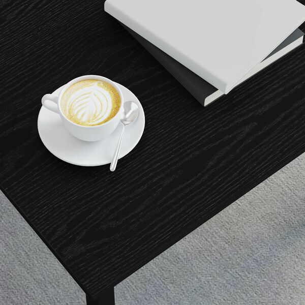 vidaXL コーヒーテーブル ブラックオーク 50 x 50 x 36 cm エンジニアリングウッド