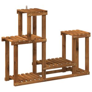 vidaXL 植物スタンド ナチュラル 90 x 25 x 73 cm ソリッドアカシアウッド