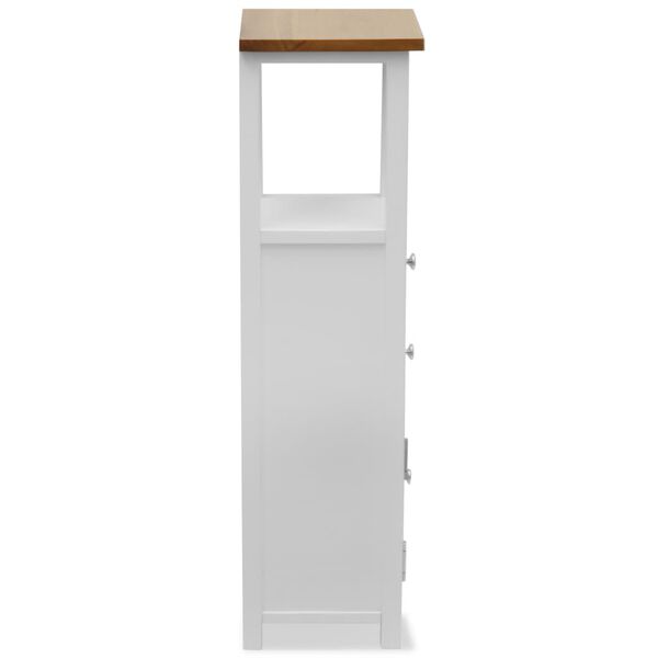 vidaXL 引き出し付き トールチェスト 26x26x94cm オーク無垢材