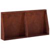 vidaXL 保持壁 2 個 40 x 12 x 30 cm 耐候性スチール 錆