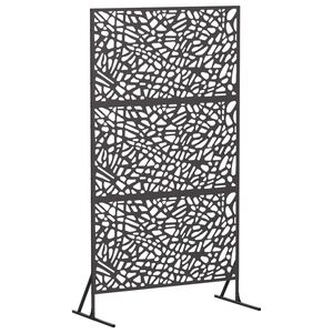 vidaXL プライバシースクリーン 100 x 50 x 180 cm スチール ブラック