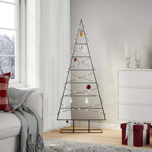 vidaXL 金属製クリスマスツリー デコレーション用 ブラック 150cm