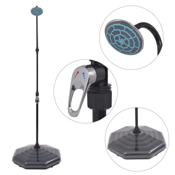 vidaXL ソーラーシャワー 20L アルミ＆高密度ポリエチレン製