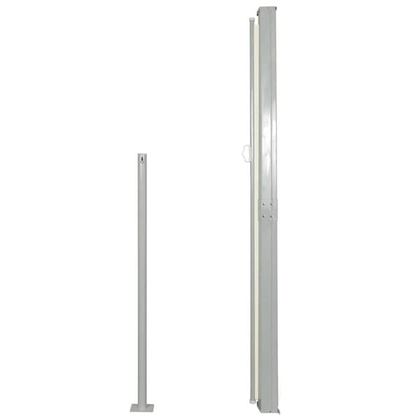 vidaXL パティオ用 引き込み式サイドオーニング 170x300cm クリーム