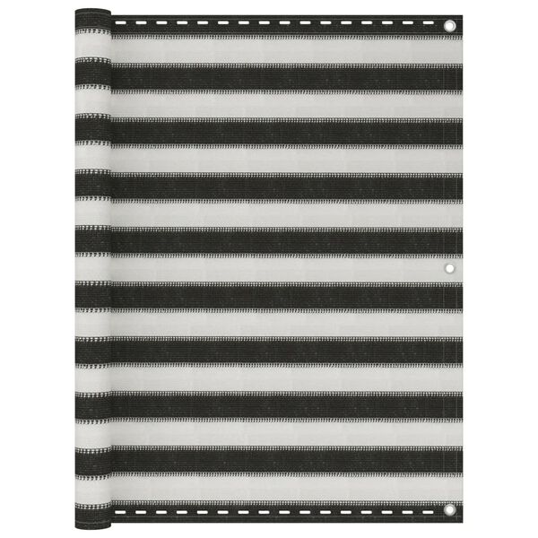 vidaXL バルコニースクリーン 120x400cm 高密度ポリエチレン アントラシート＆ホワイト