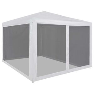 vidaXL パーティーテント メッシュサイドウォール4枚付き 3x3m