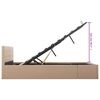vidaXL 油圧式収納ベッドフレーム カプチーノ 合成皮革製 180x200cm