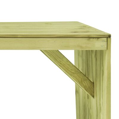 vidaXL ガーデンテーブル 220x101.5x80cm 含浸松材