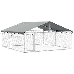 vidaXL 屋外用犬小屋 屋根付き 300x300x150cm