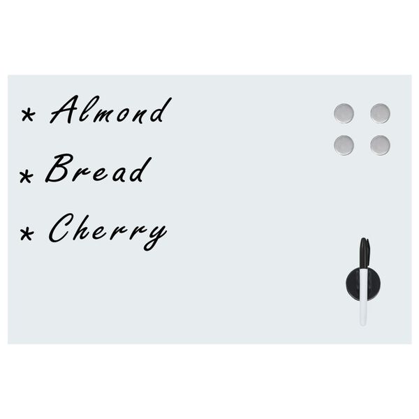 vidaXL 壁掛け用 マグネットボード ガラス製 50x30cm