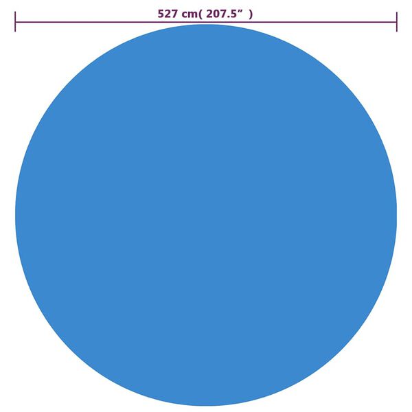 vidaXL プールカバー ブルー 527cm PE製
