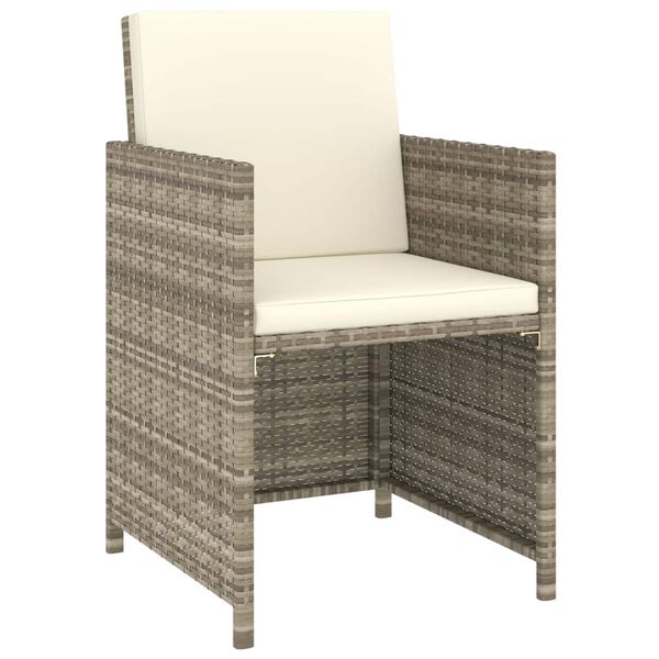 vidaXL 屋外ダイニング6点セット クッション付き ベージュ