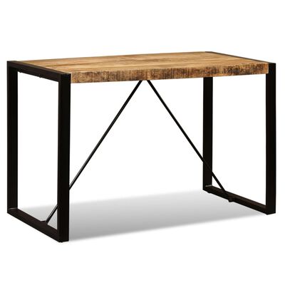 vidaXL ダイニングテーブル マンゴー無垢材 (粗目) 120cm