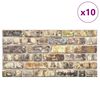 vidaXL 3D ウォールパネル マルチカラーレンガデザイン 10点 EPS