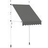 vidaXL 手動引き込み式オーニング 150cm アントラシート