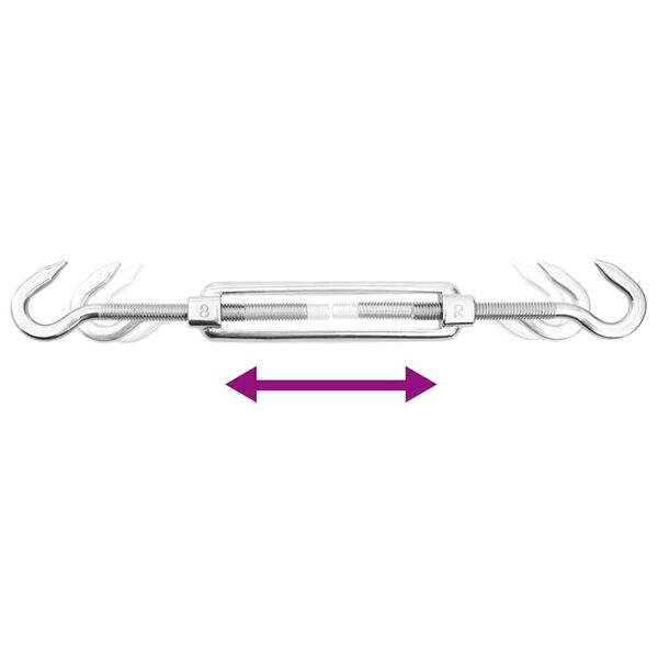 vidaXL サンシェード専用 付属品セット 9点 ステンレススチール製