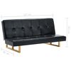 vidaXL ソファベッド 合成皮革製 ブラック