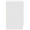 vidaXL ベッドサイドキャビネット 2点 ホワイト 38x35x56cm エンジニアリングウッド