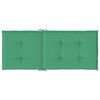 vidaXL ガーデンハイバックチェア クッション 4点 グリーン 120x50x3 cm ファブリック