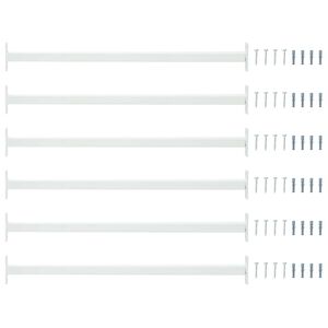vidaXL 調整可能なウィンドウセーフティバー 6 個 710 -1200 mm スチール ホワイト