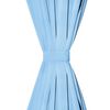 vidaXL 遮光カーテン ハトメ付き 2点 135x175cm ターコイズ