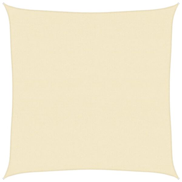 vidaXL サンシェードセイル 160g/m² クリーム 4x4m 高密度ポリエチレン