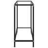 vidaXL コンソールテーブル 透明 80x35x75cm 強化ガラス製