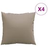 vidaXL ソファクッション 4点 トープ 50x50cm ファブリック