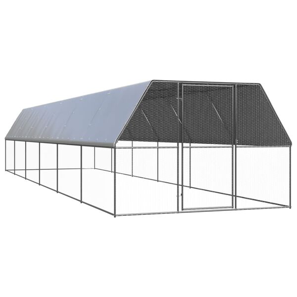 vidaXL 屋外鶏小屋 3x12x2m 亜鉛メッキ鋼製