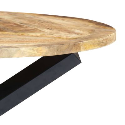 vidaXL ダイニングテーブル 丸型 120x76cm マンゴー無垢材