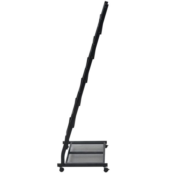 vidaXL マガジンラック 47.5x43x133cm ブラック A4