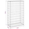 vidaXL ガビオンウォール カバー付き 亜鉛メッキ鋼製 60x30x100cm