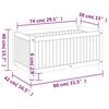 vidaXL ガーデンプランター（ライナー付き）80x42x40cm 無垢材アカシア