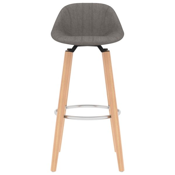 vidaXL バースツール 2点 ライトグレー 布製