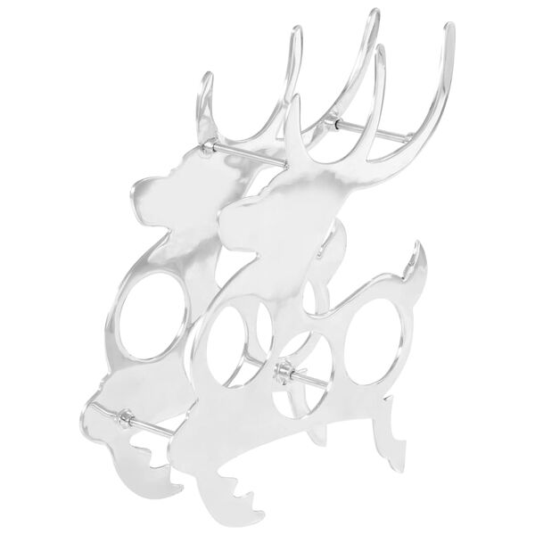 vidaXL ワインラック ソリッドアルミ製 33x14x54cm シルバー