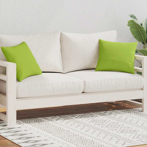 vidaXL 屋外ピロー 2点 45x45cm アップルグリーン