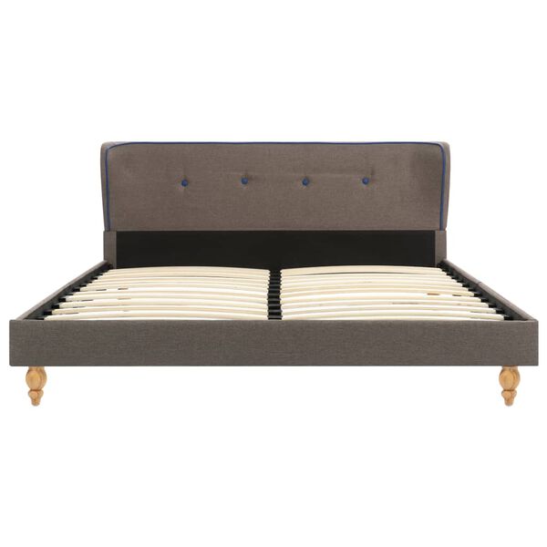 vidaXL ベッドフレーム トープ 布製 135x190cm