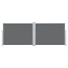 vidaXL 引き込み式サイドオーニング 120x1000cm アントラシート