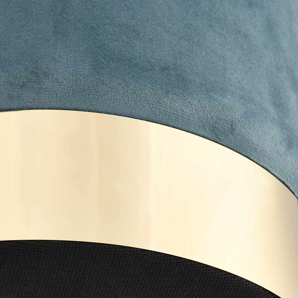 vidaXL スツール ライトブルー＆ゴールド ベルベッド製 28 x 36 cm