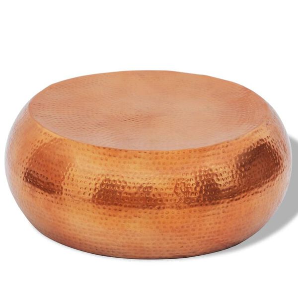 vidaXL アルミ製コーヒーテーブル 槌目仕上げ ブラス/コッパーカラー